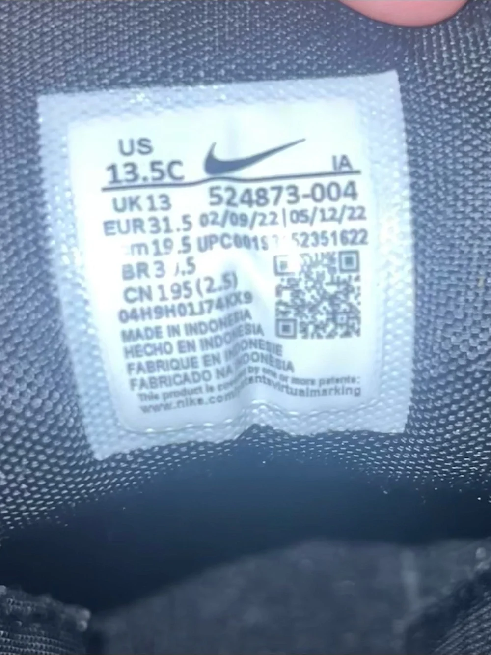 Nike ACG Woodside 2 Outdoor Youth Boots 524873-004 BLACK US size 13.5C